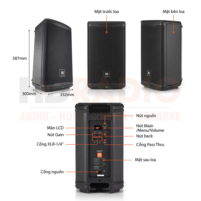 Chu thich loa JBL Eon 710